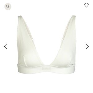 Skims Cotton ribbed plunge bralette